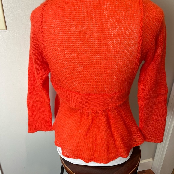 WOODEN SHIPS Open front cardigan.  Orange size Small/Medium - Picture 3 of 8